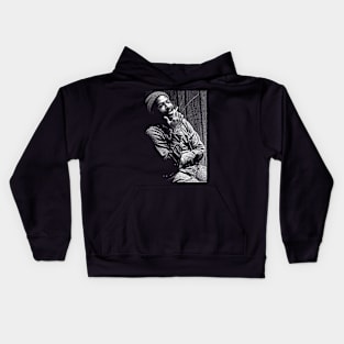 Marvin Gaye Smoking Vintage Kids Hoodie